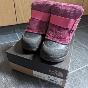 The North Face Kids' Pink and Black Snow Boots